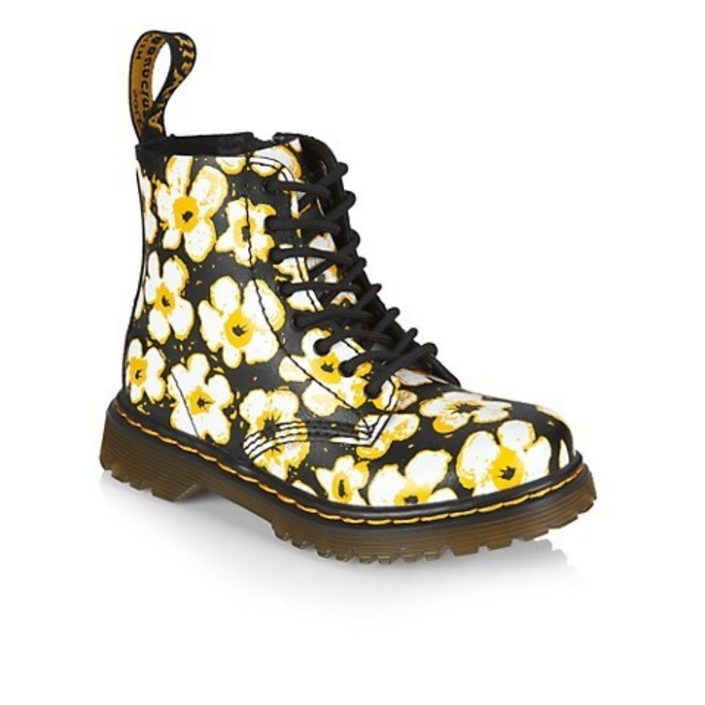 Toddler Girl's Pansy Floral Middle School  1460 Dr. Martens